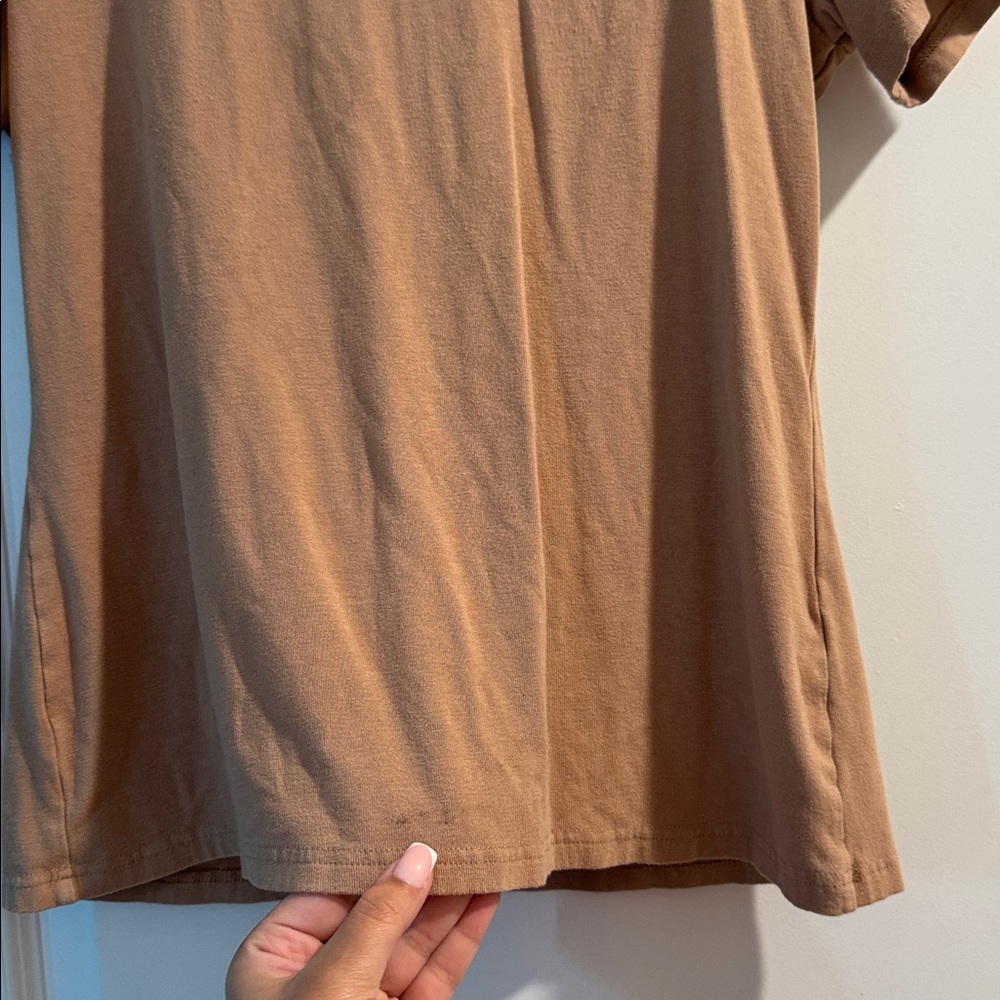 Everyday Short Sleeve Tee in Warm Tan - Picture 2 of 2